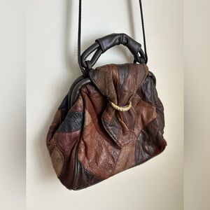 VINTAGE Leather Patchwork Purse